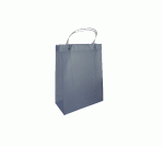 Grey Plastic Bag with Clear Handle - 14X19X8cm
